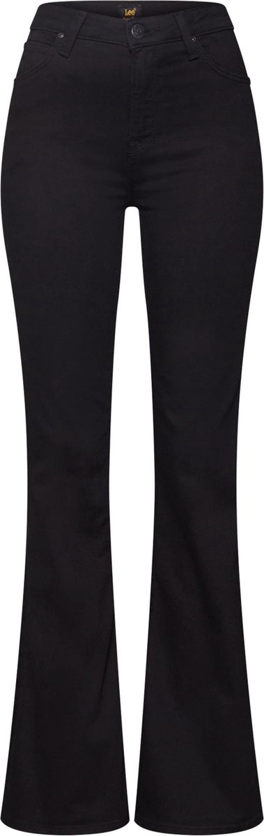 LEE Maat W28 x L 31  BREESE BLACK RINSE FLARE JEANS-DAMES