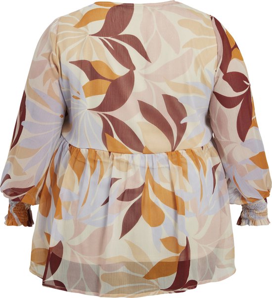 Vila  - Maat 50 - EVOKED VIFALIA VNECK L/S TOP/CUR Dames Top