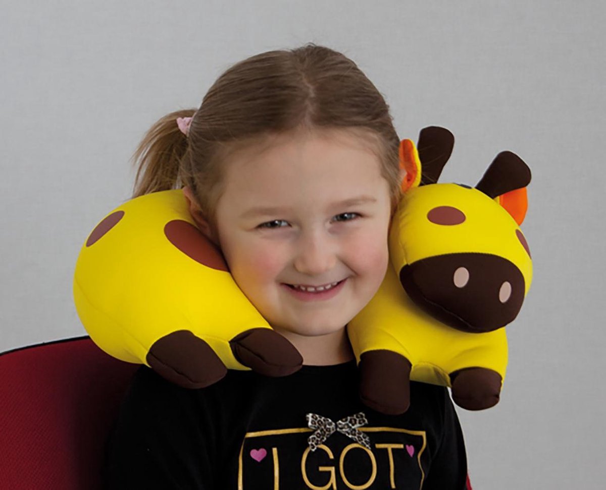 Travelsafe Nekkussen voor kinderen - Pinguin - Zwart - 28 cm