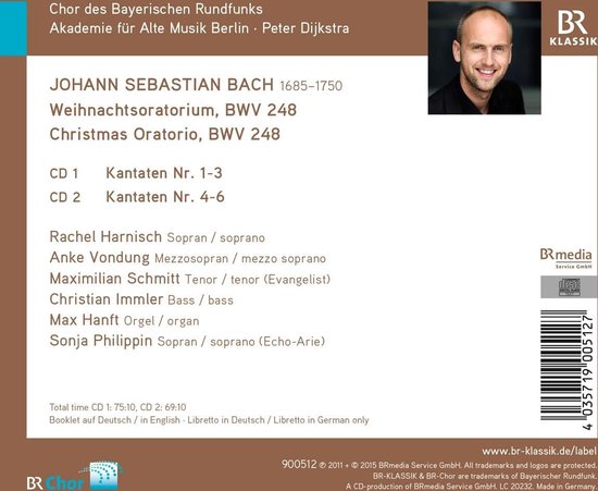 Chor Des Bayerischen Rundfunks, Peter Dijkstra - Weihnachts Oratorium (2 CD)