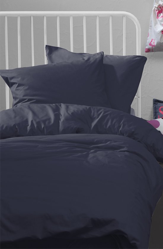 Dekbedovertrekset katoen 120 x 150 (44) peacoat uni Damai