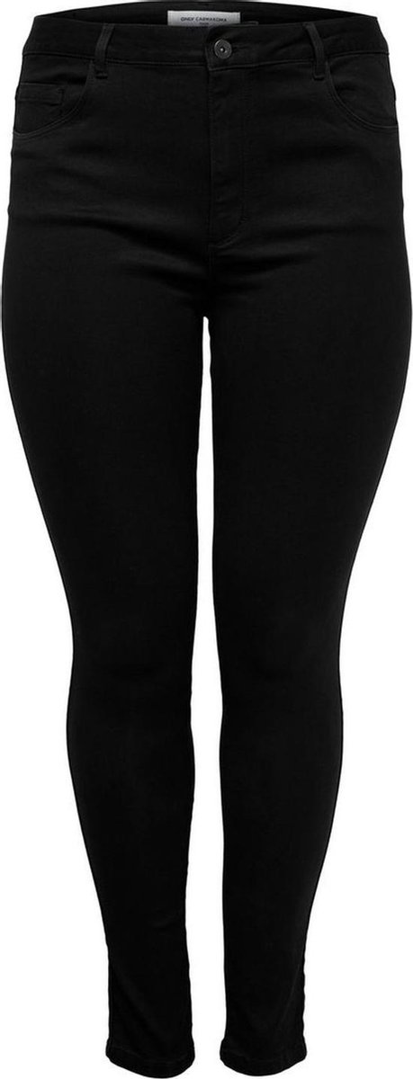ONLY - Maat W44 x L32 - CARMAKOMA CARAUGUSTA HW SKINNY JEANS BLACK Dames Jeans