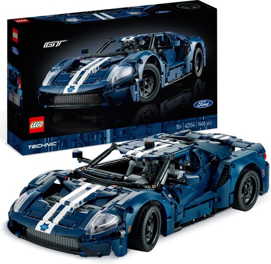 LEGO Technic 2022 Ford GT Auto Supercar Modelbouwpakket voor Volwassenen - 42154