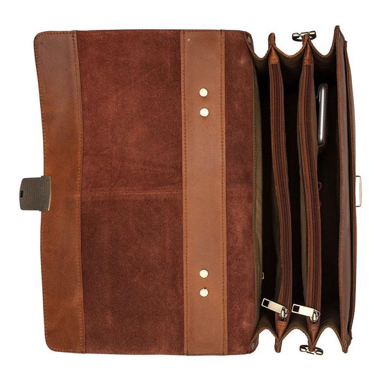 Burkely Vintage Dean Briefcase Aktetas - Cognac