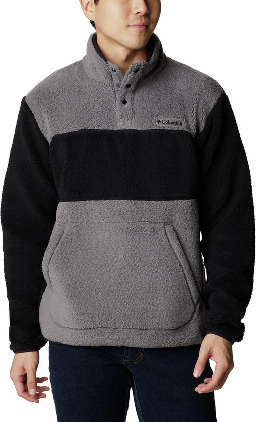 Columbia  - Maat M -Rugged Ridge Sherpa Half Snap Heren Outdoortrui - City Grey, Blac