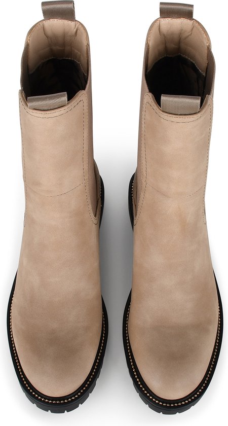 POSH by Poelman - maat 38- LEA Dames Chelsea Laarzen - Beige