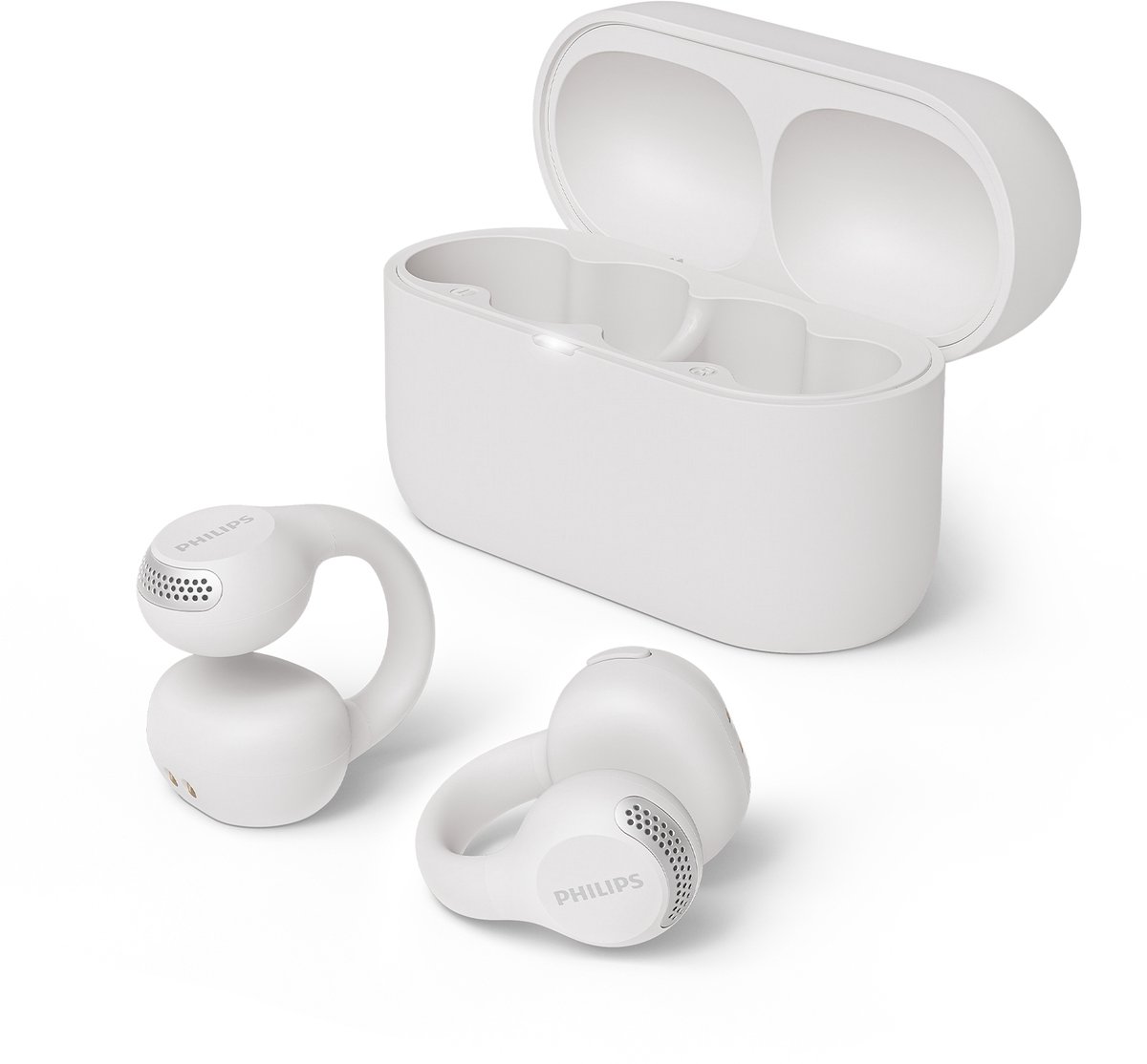 oortjes, in-ear, draagbaar, opladen, opbergcase