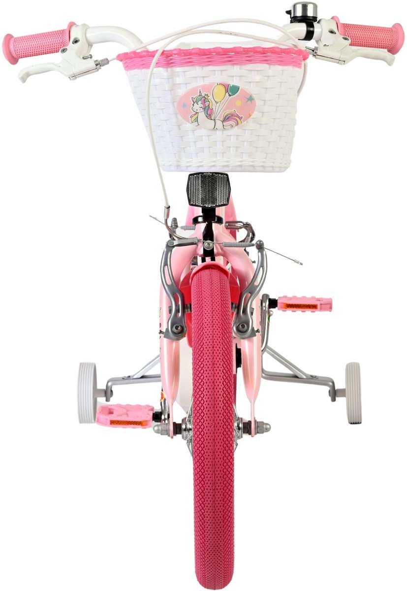 Volare Unicorn Kinderfiets - Meisjes - 16 inch - Roze - Twee Handremmen