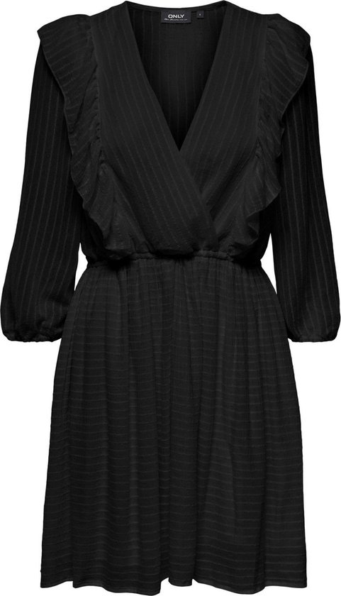 ONLY - Maat L - ONLLONDON 3/4 RUFFLE DRESS NOOS WVN Dames Jurk