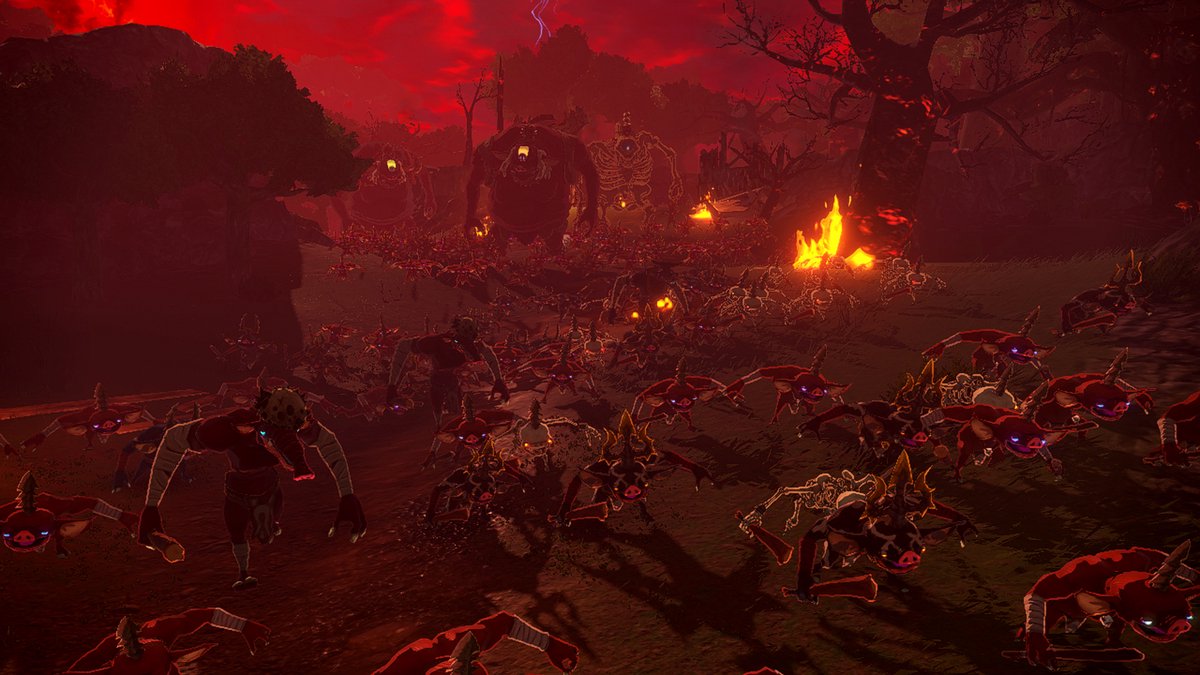 monster, creatures, goblins, nacht, campfire