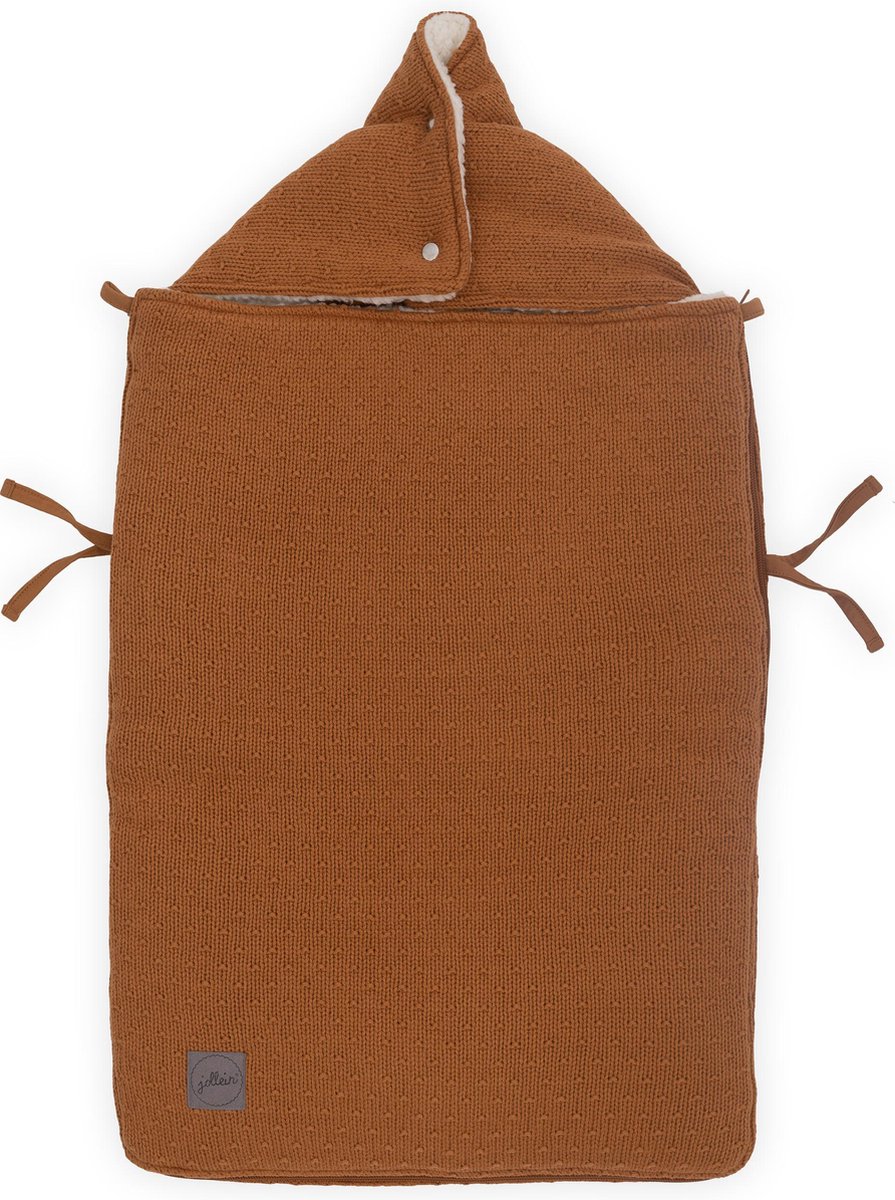 Jollein Voetenzak voor Autostoel & Kinderwagen - Bliss Knit - Caramel