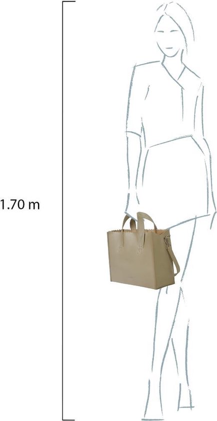 MYOMY Schoudertas My Paper Bag Handbag Crossbody Leer - beige