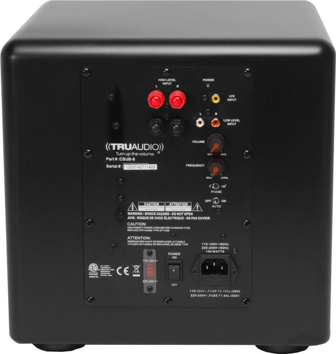 TruAudio - CSUB-8 - Compact powered subwoofer with 8 inch driver
