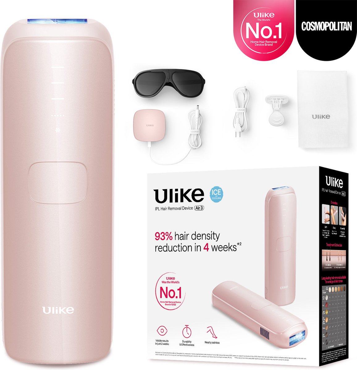 IPL, haarremover, scheerapparaat, pink, ulike