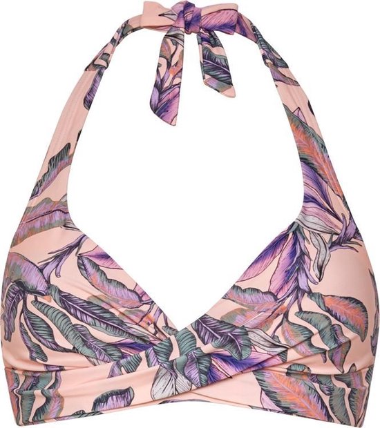 Beachlife - Maat 38F - Tropical Blush Halter bikinitop met beugel Dames