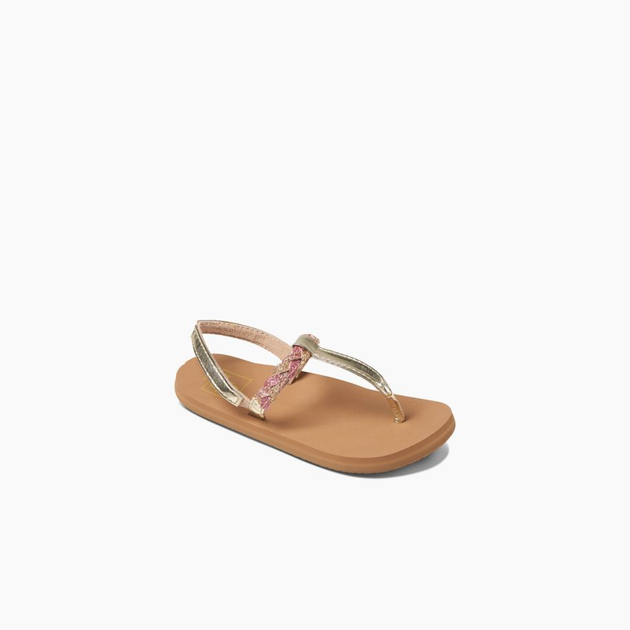 REEF SLIPPERS LITTLE TWISTED T MET METALLIC - MAAT 19/20