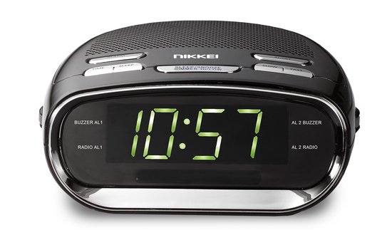 Nikkei NR151D - Klokradio met dubbele wektijd en snooze