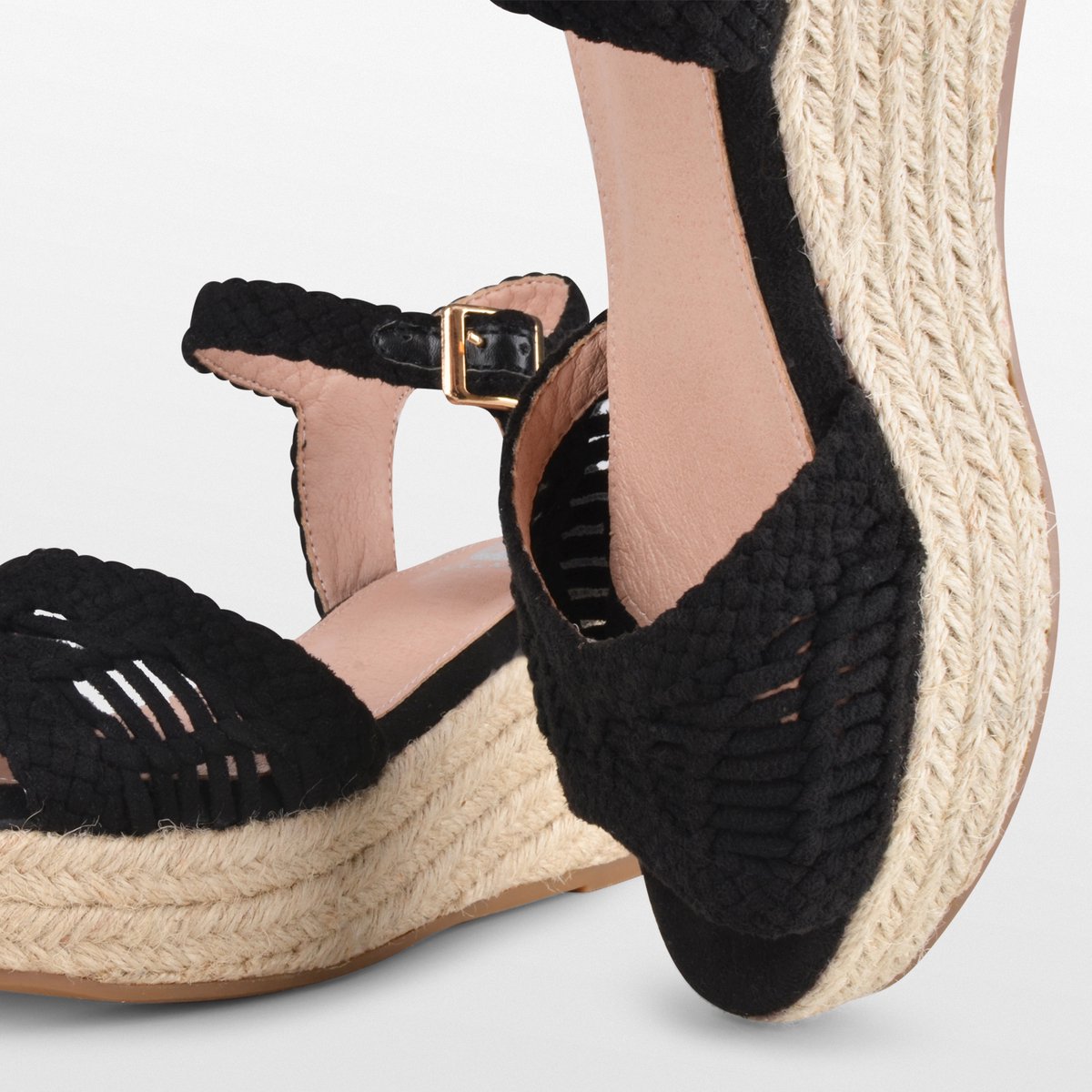 POSH by Poelman NANA Dames Sandalen/Espadrilles - 40 - Zwart