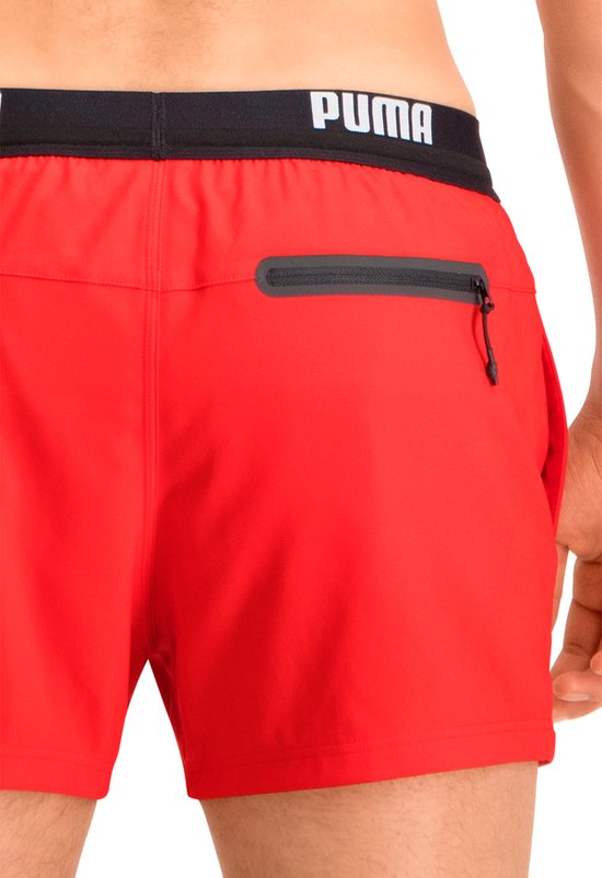 PUMA Maat S Swim Logo Short Heren Zwembroek - rood
