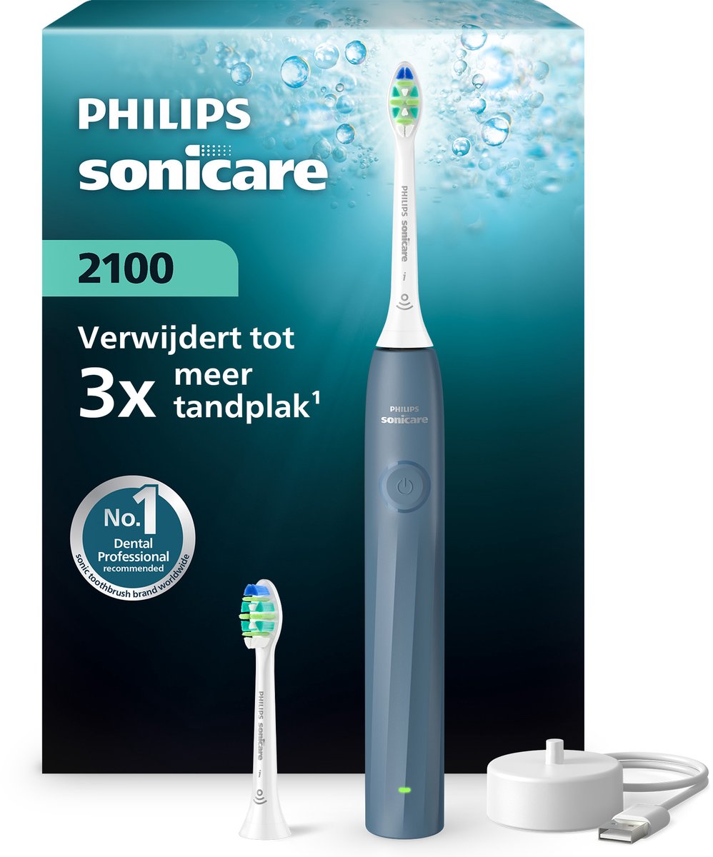 tandborstel, elektrisch, sonicare, bluish-gray, opzetborstel