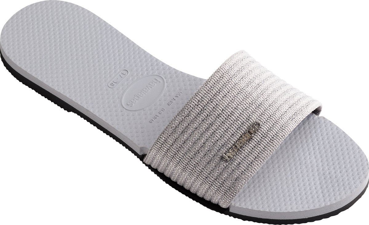 Havaianas - maat 39-40- You Malta Metallic Dames Slippers - Ice Grey