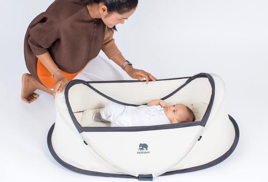 DERYAN Infant BabyBox Campingbedje - Cream - Katoen
