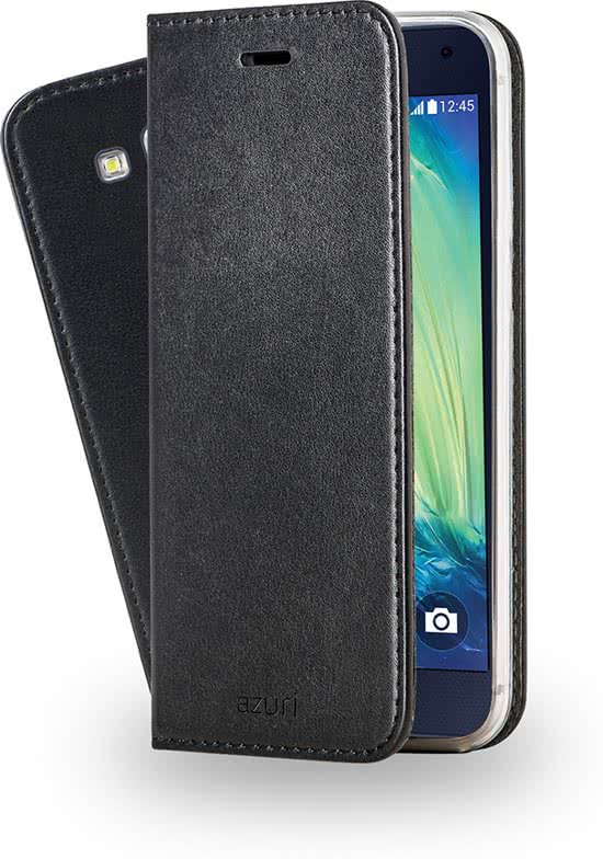 Azuri wallet case met magnetische sluiting - zwart - voor Samsung A5 2015 versie