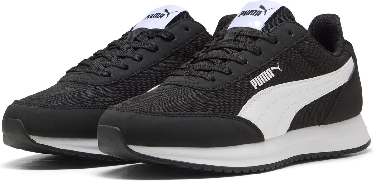 sneakers, zwart, witte strepen, freak, veter