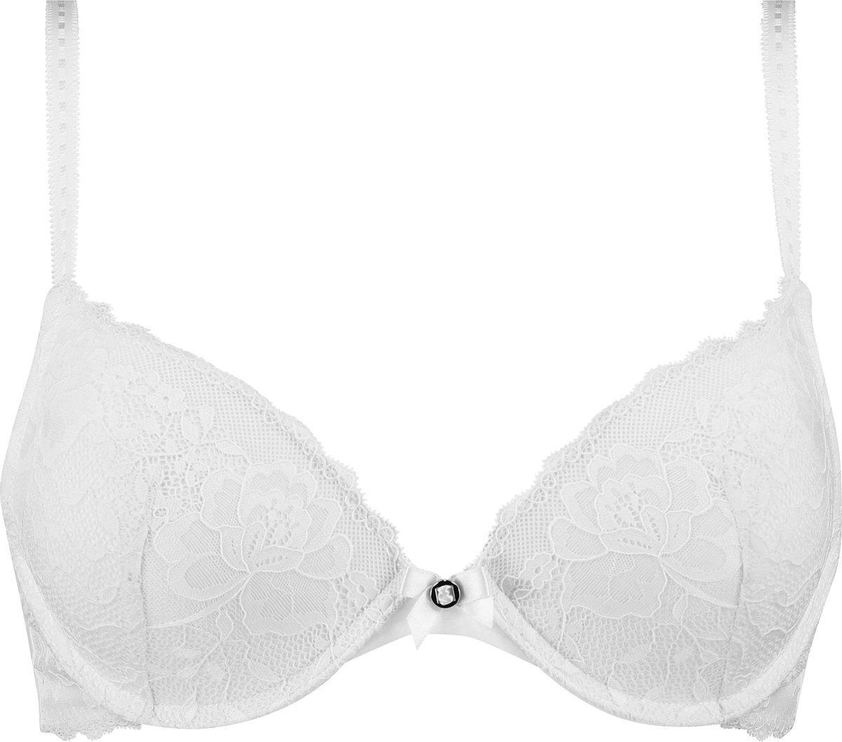 lingerie, bra, dentelle, blanc, rembourré