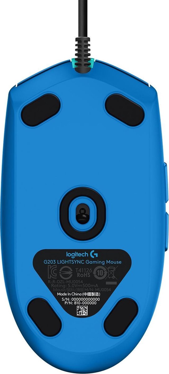 Logitech G203 LIGHTSYNC Gaming Muis met RGB verlichting - Blauw