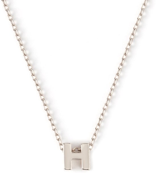Orelia letter H ketting - zilverkleurig - Staal
