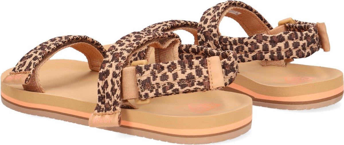 Reef - maat 31-32- Little Ahi Convertible Meisjes Slippers - Leopard