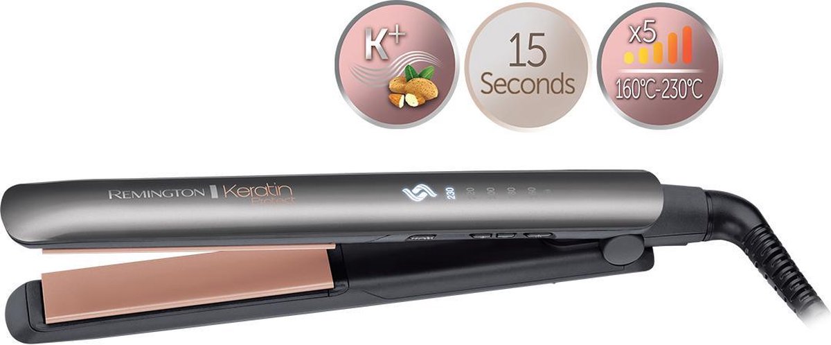Remington S8598 Keratin Protect Intelligent Stijltang - Keratine & Amandelolie