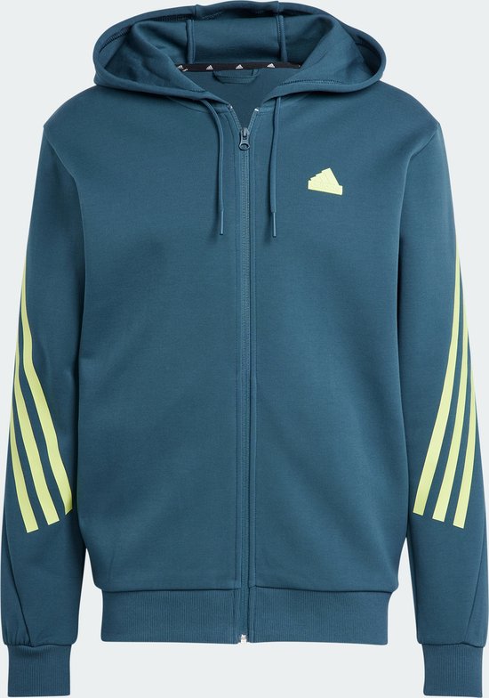 adidas Sportswear Future Icons 3-Stripes Ritshoodie - XL - Heren - Turquoise