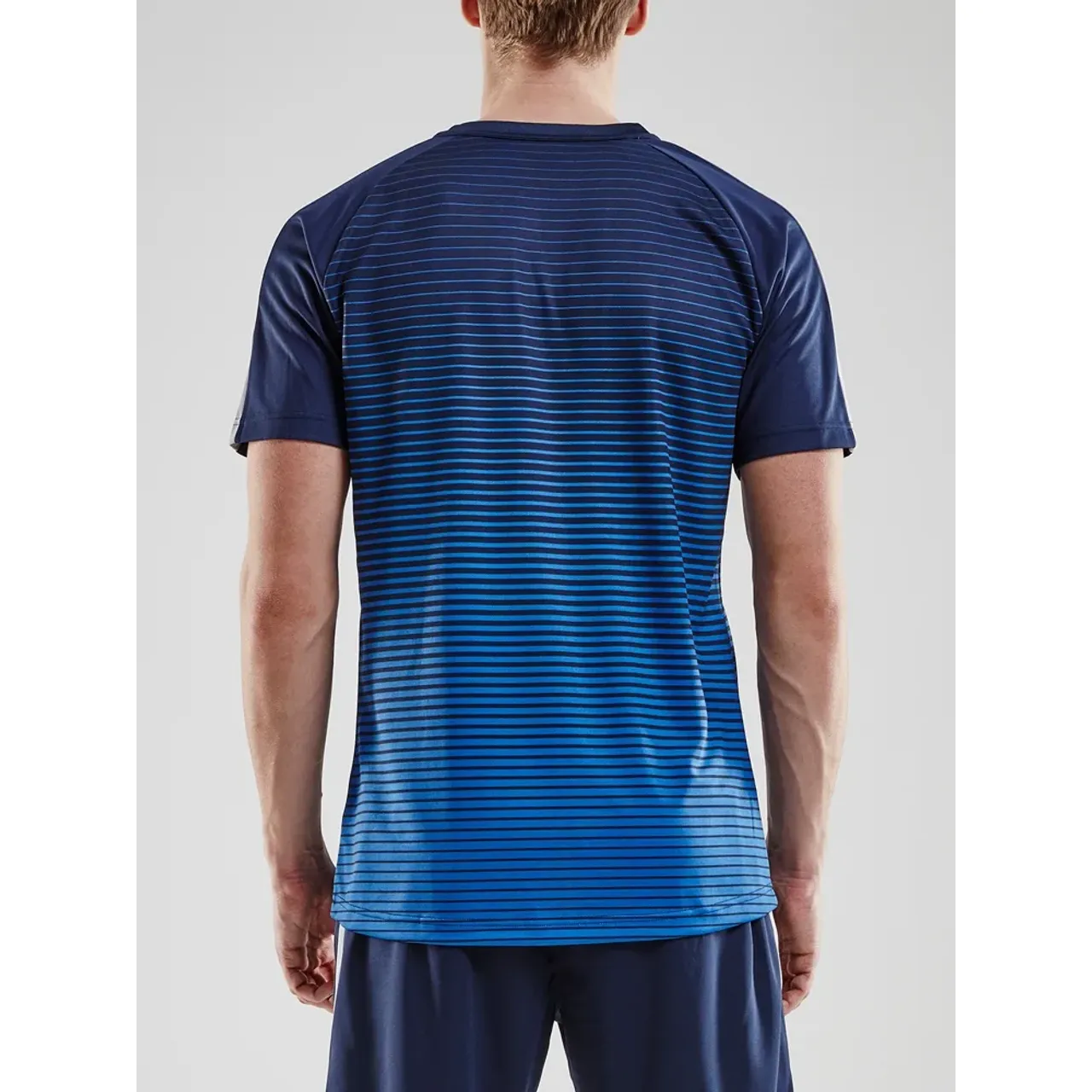 Craft Pro Control Stripe Shirt Korte Mouw Heren - Marine / Royal - Maat M
