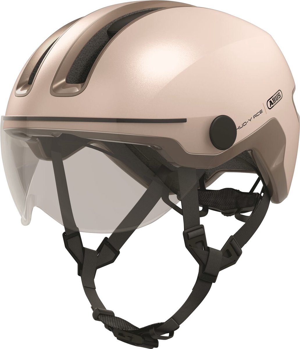 Fietshelm ABUS HUD-Y ACE champange gold M - 54-58 cm - goud - Geschikt voor gebruik op elektrische fietsen - stadsfietsen - 430 g