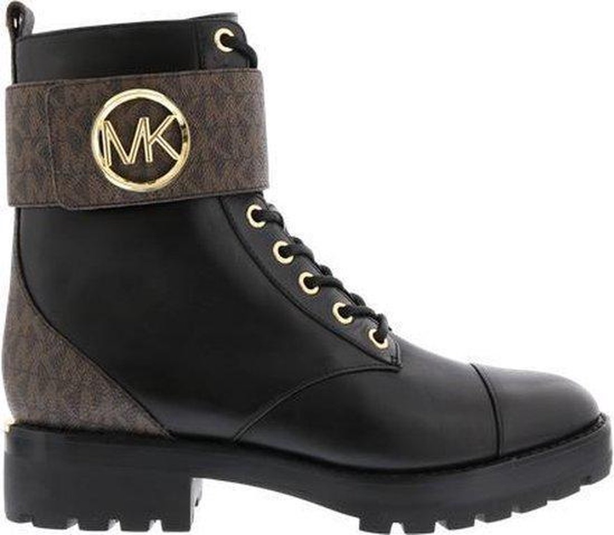  boot, ankle boot, lace-up, combat boot, logo strap