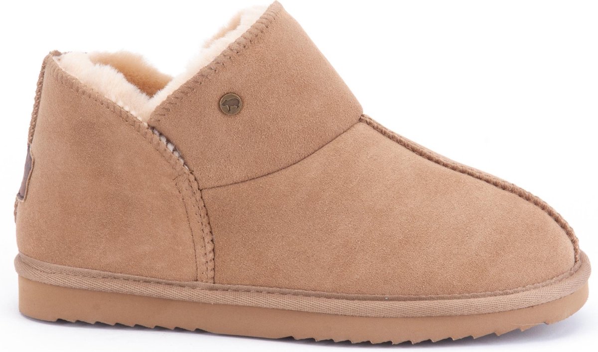 Warmbat - maat 37- Willow Women Suede Dames Sloffen - Cognac-Bruin