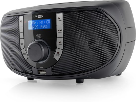 Caliber HBC433DAB-BT - Portable radio CD speler met DAB+ - Zwart