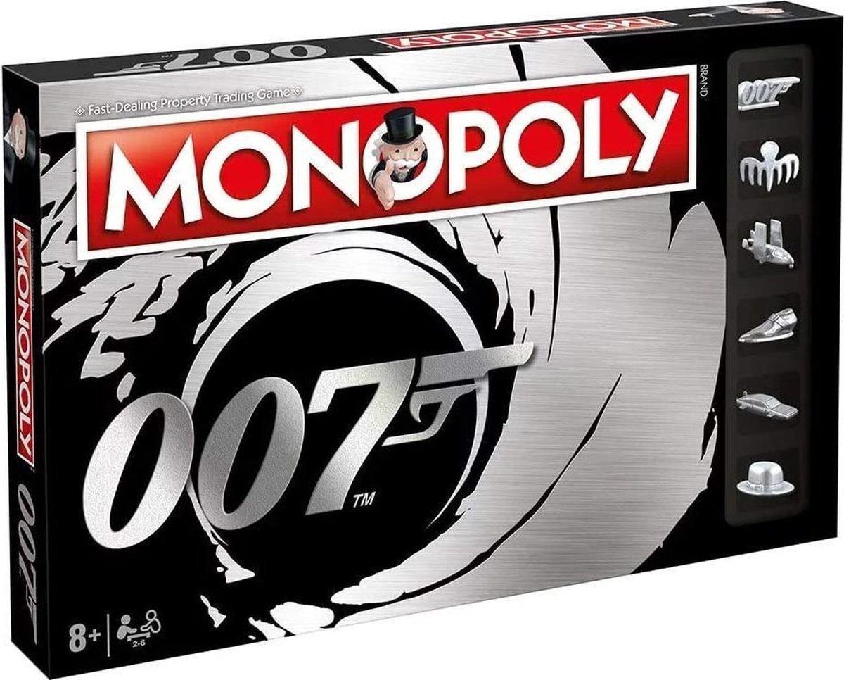 monopoly, board game, 007, silver, gray