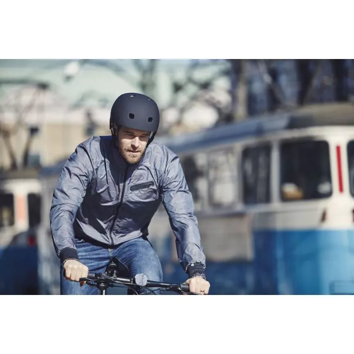 Craft Ride Wind Jacket Black/Gravel Maat M Fietsjas - Heren