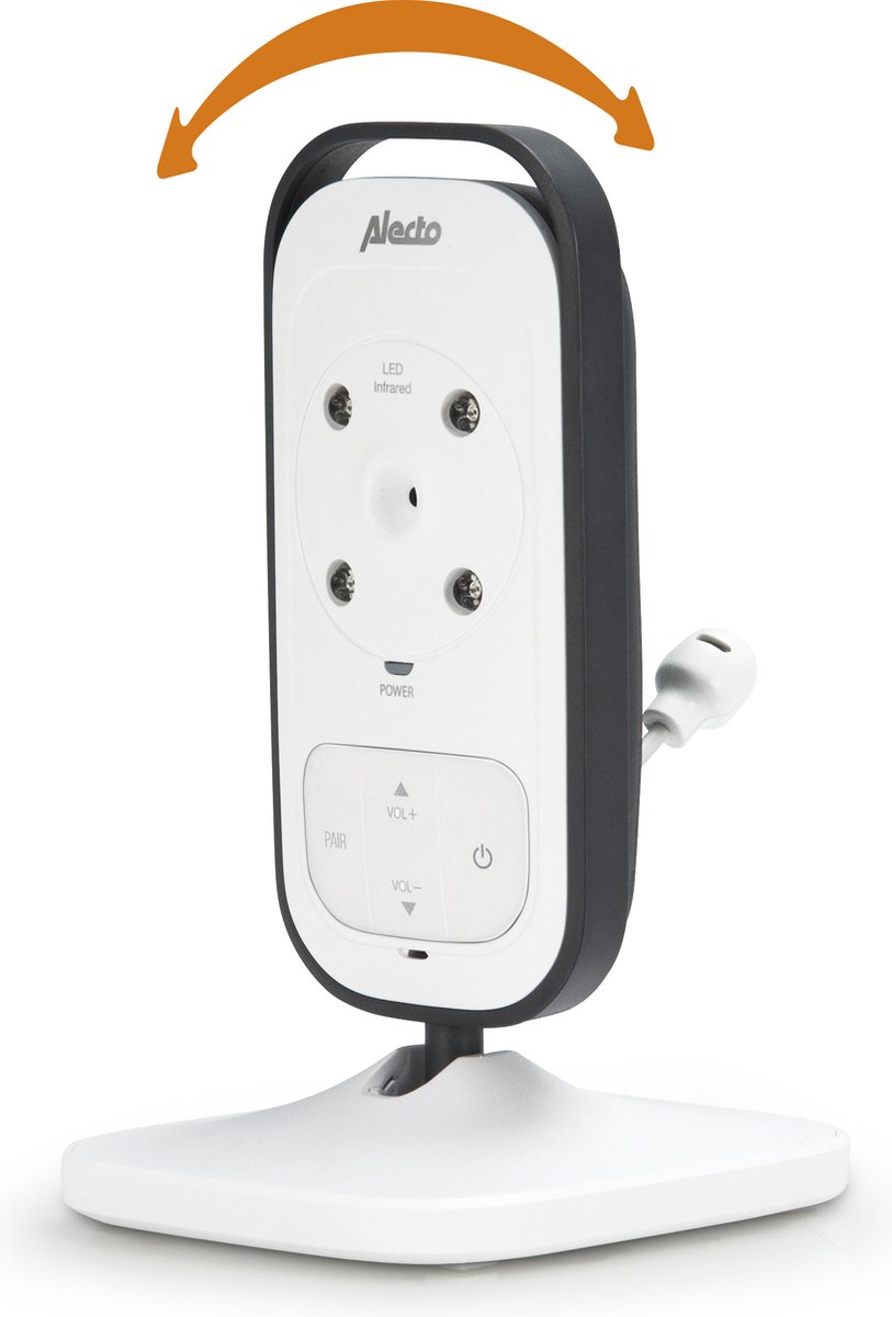 Alecto DVM-73 - Babyfoon met camera - 2.4" Kleurenscherm - Wit