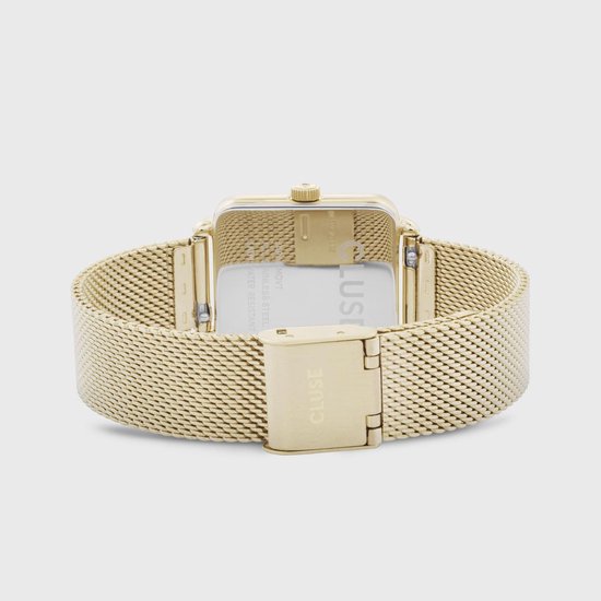 Cluse La Tétragone Mesh White, Gold Colour horloge - 28,5 mm