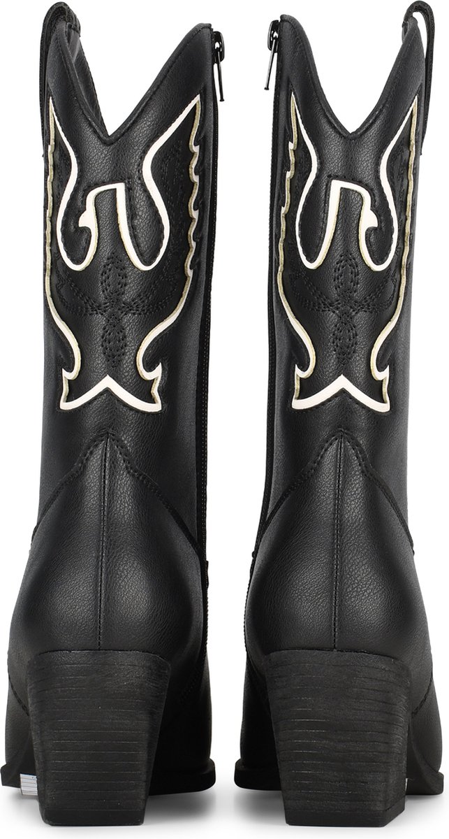 POSH by Poelman - maat 36 - BIBI Dames Laarzen -Zwart met combinatie