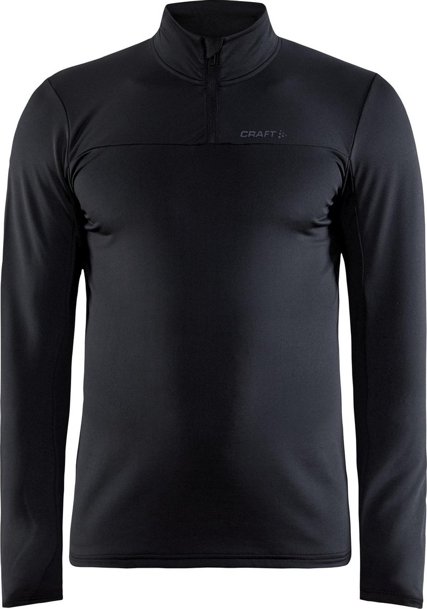 fleece, top, long-sleeve, black, quarter-zip