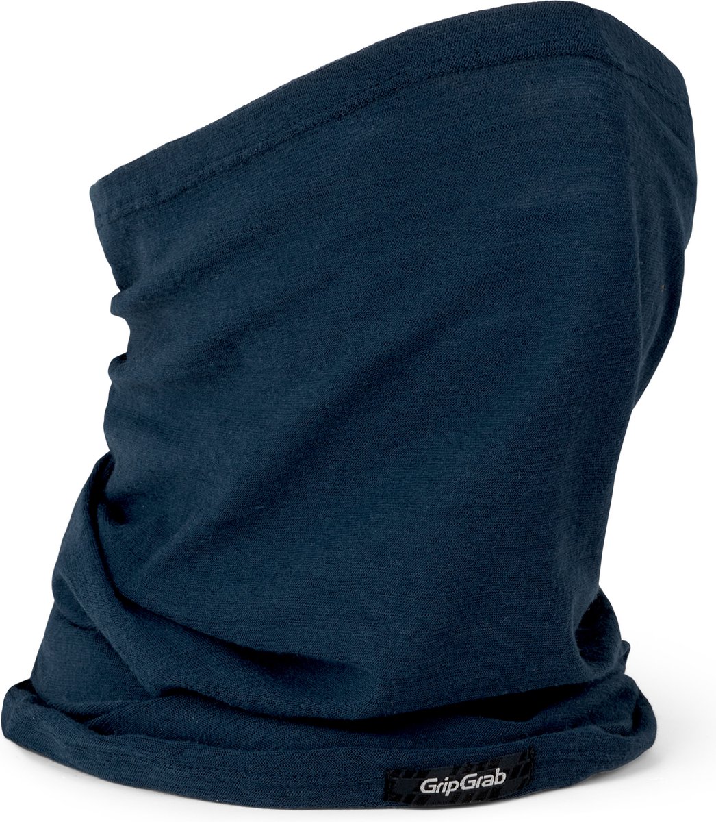 GripGrab one Size - Multifunctional Merino Wol Nekwarmer Wielersport Fiets Loop Sjaal Tube Halswarmer - Navy Blauw - Unisex