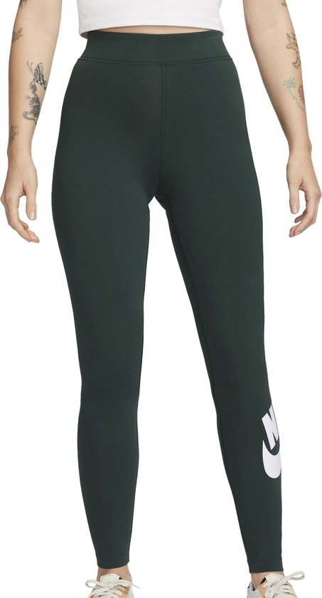 legging, leggings, skinny, donkergroen, Nike-logo