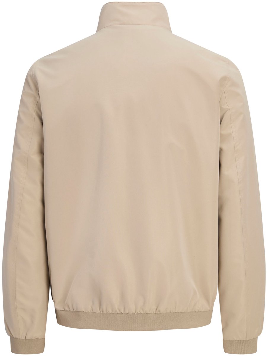 jasper bomber, beige, jacket, satijnstoffering, riempjes