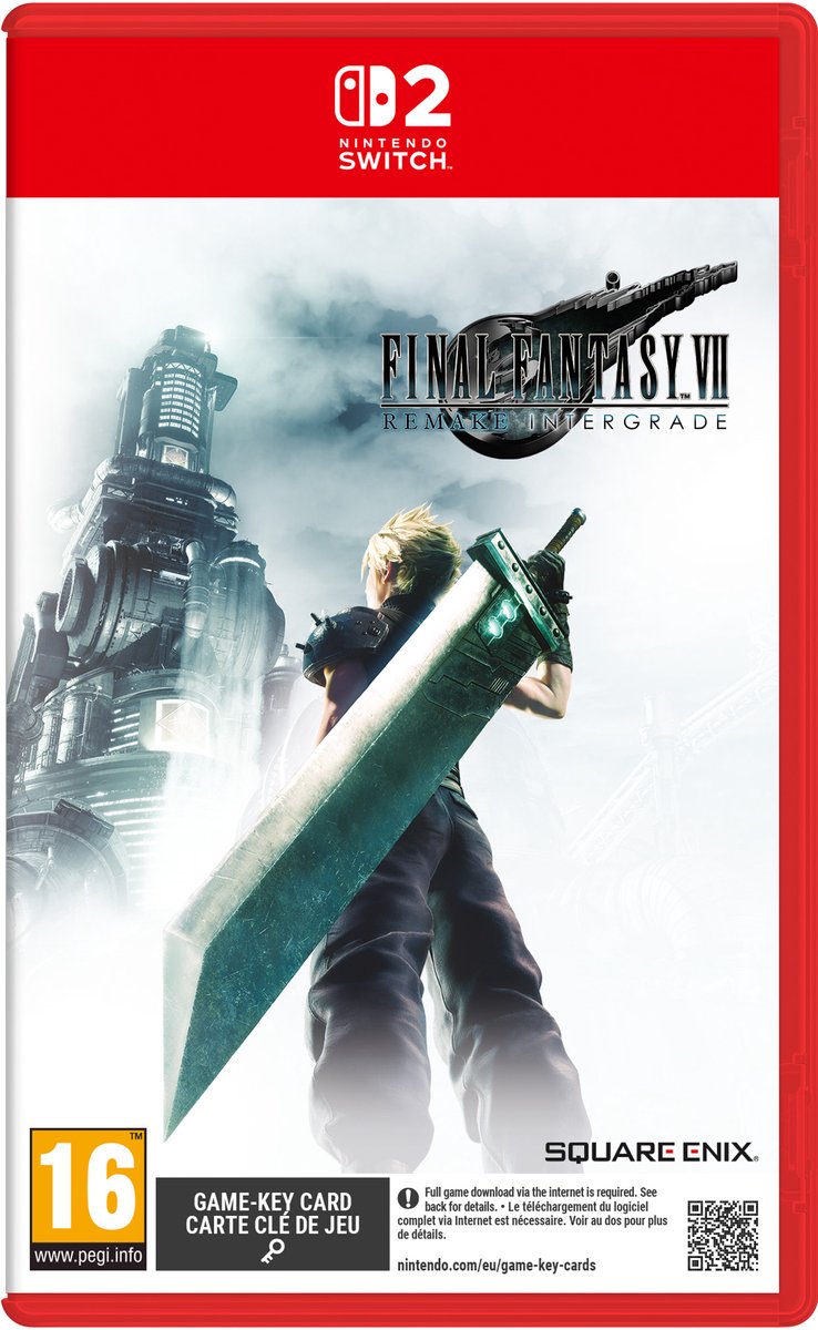 Nintendo Switch, Final Fantasy VII, game cartridge, action RPG, sword