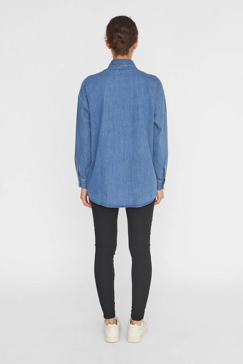 Noisy may NMFLANNY L/S LONG SHACKET BI030MB NOOS - Maat XS - Dames T-shirt